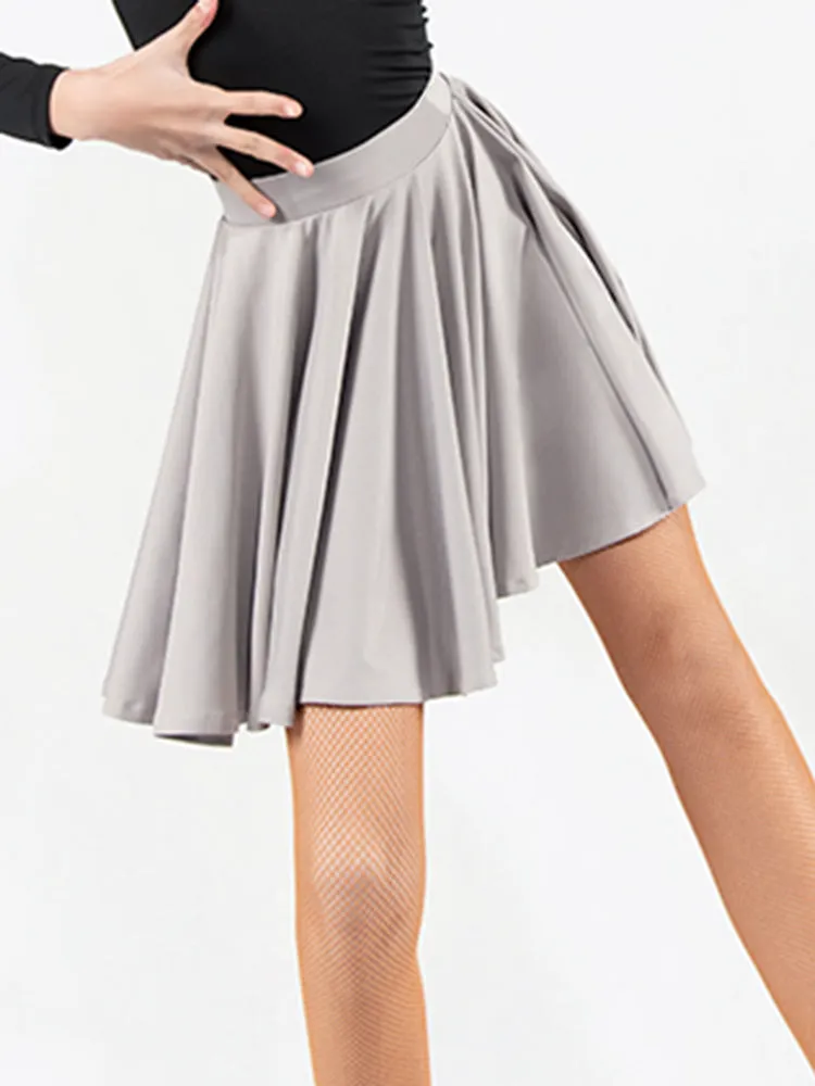 Elastic Wide Waist Head Latin Dance Pleated Large Swing Skirt