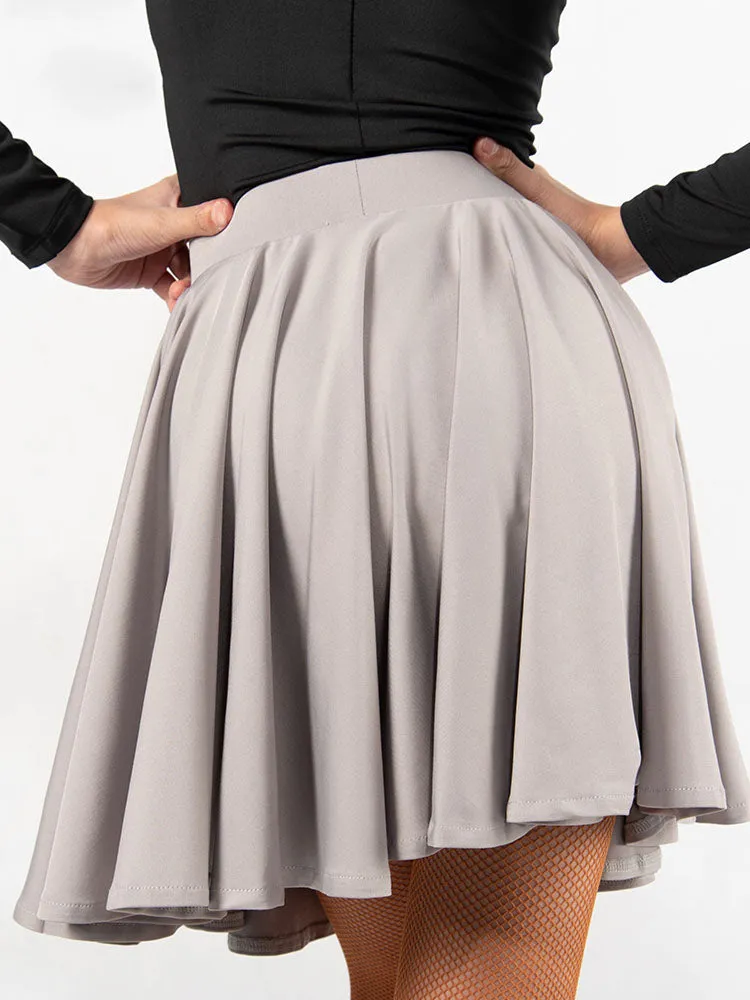 Elastic Wide Waist Head Latin Dance Pleated Large Swing Skirt