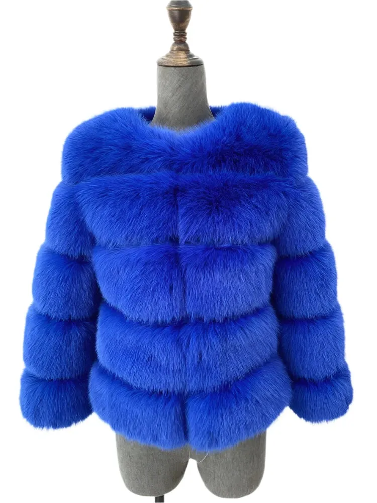 Elegant Fluffy Black Faux Fur Coat for Women S-5XL – Thick Warm Winter Jacket, Mink Look, Autumn Fashion