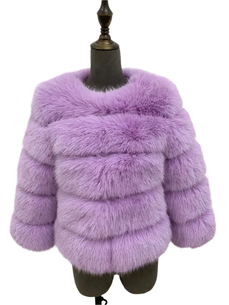 Elegant Fluffy Black Faux Fur Coat for Women S-5XL – Thick Warm Winter Jacket, Mink Look, Autumn Fashion