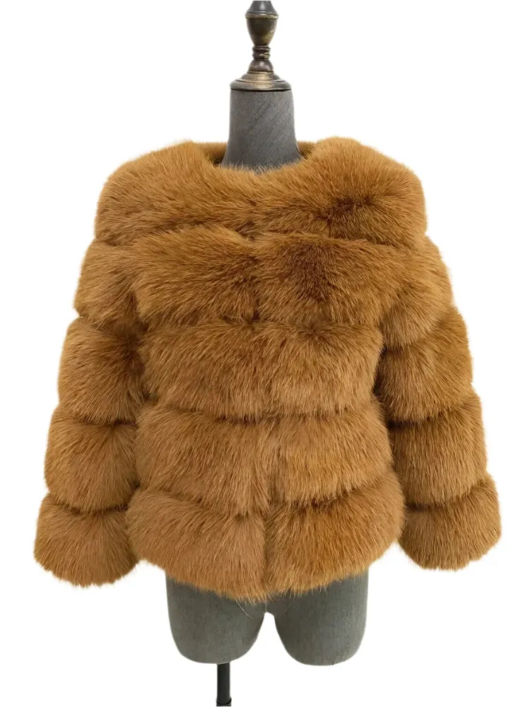 Elegant Fluffy Black Faux Fur Coat for Women S-5XL – Thick Warm Winter Jacket, Mink Look, Autumn Fashion
