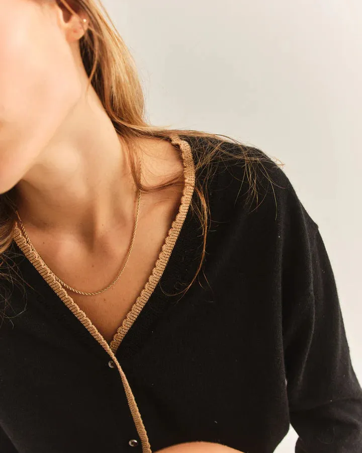 Elissa Cardigan, Noir/Camel