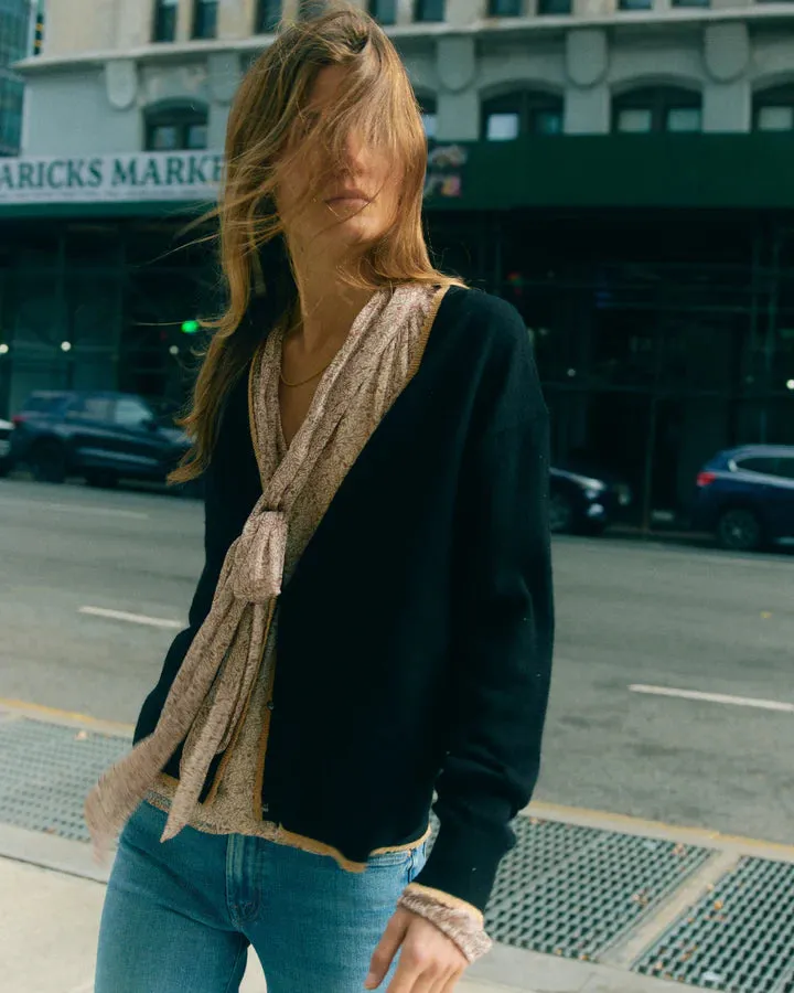 Elissa Cardigan, Noir/Camel