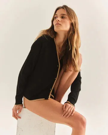 Elissa Cardigan, Noir/Camel
