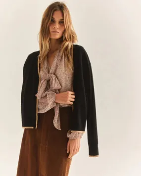 Elissa Cardigan, Noir/Camel