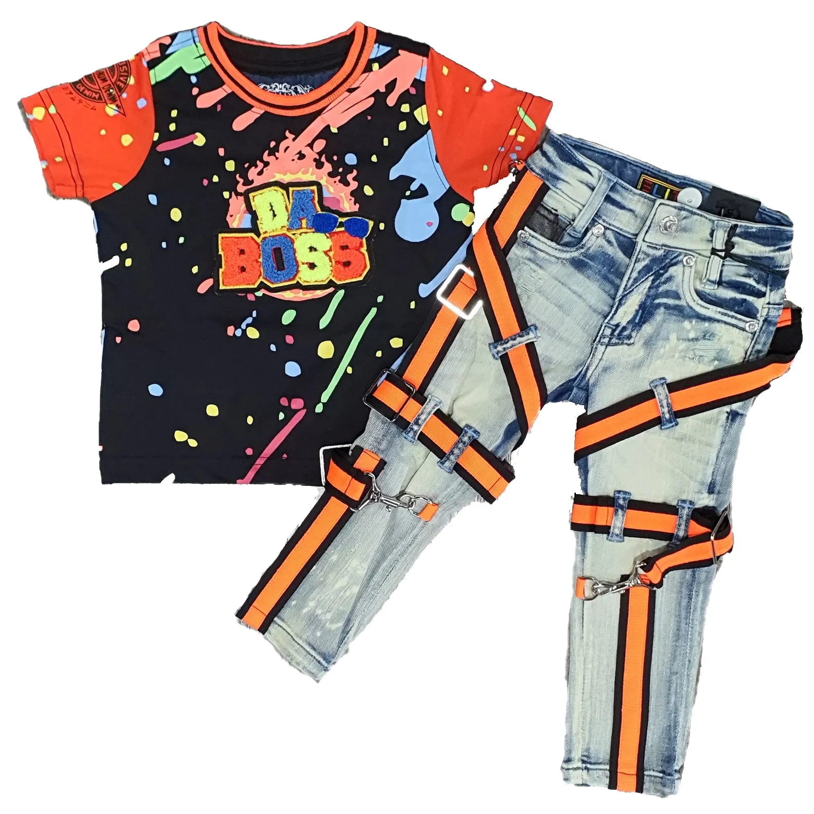 Elite Denim Set Kids Da Boss 4038