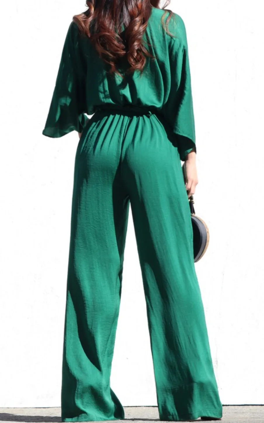 Emma V-Neck Belted Jumpsuit
