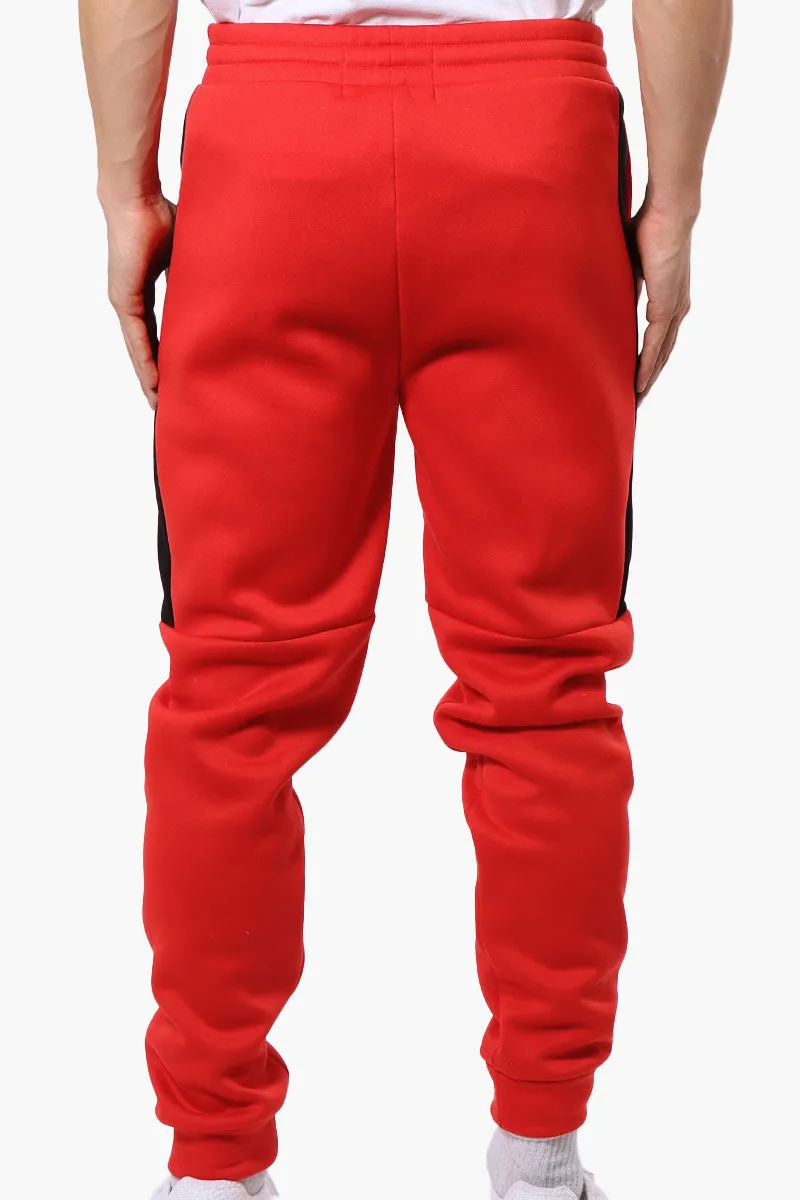 Essentials Super Triple Goose Side Stripe Tie Waist Joggers - Red