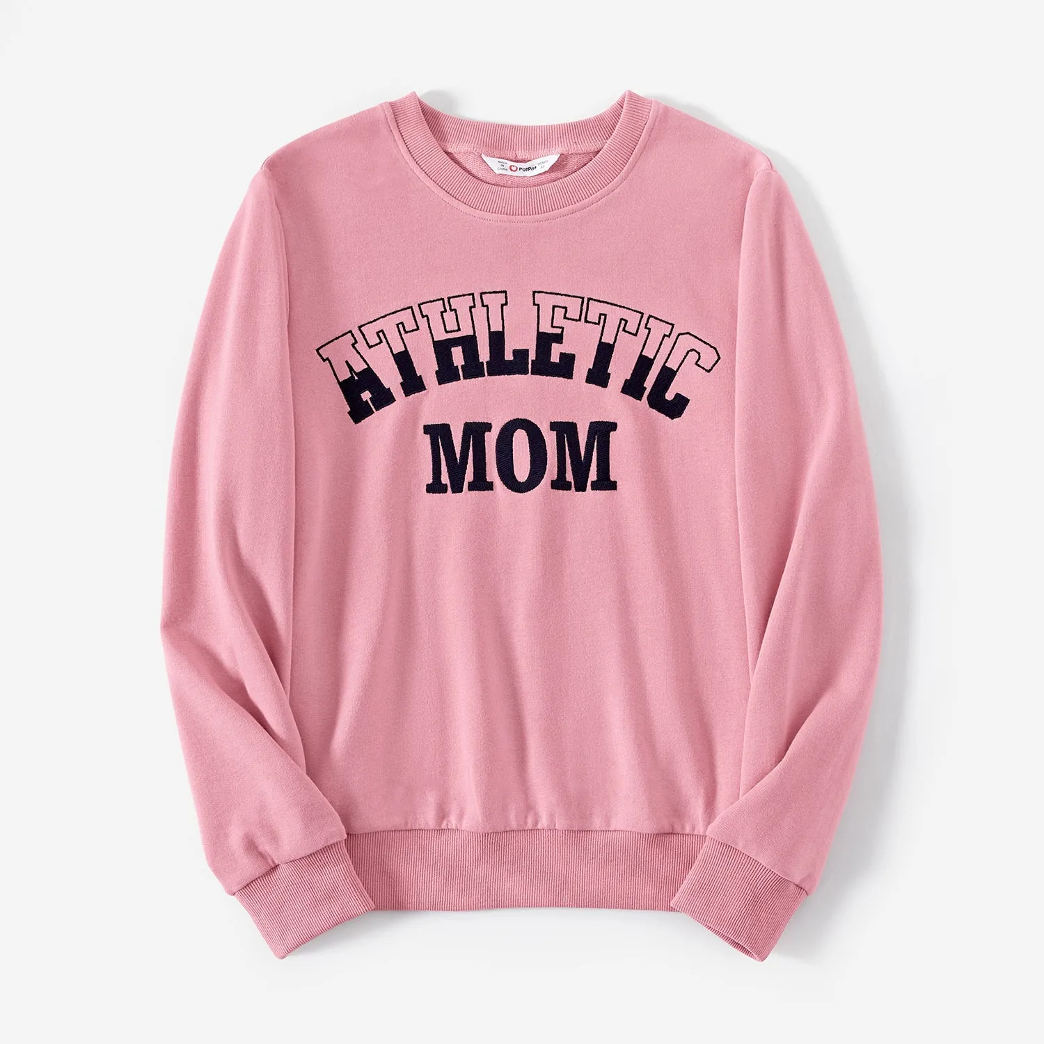 Family Matching Letter Print Long-sleeve Pullover