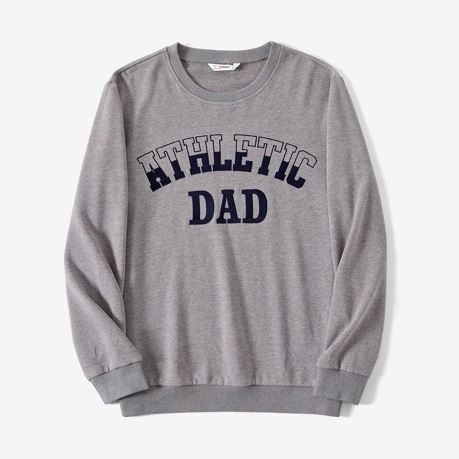 Family Matching Letter Print Long-sleeve Pullover