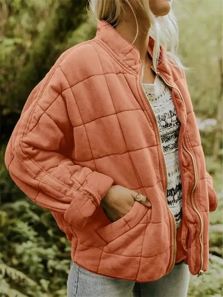 Gewatteerde fleece jas