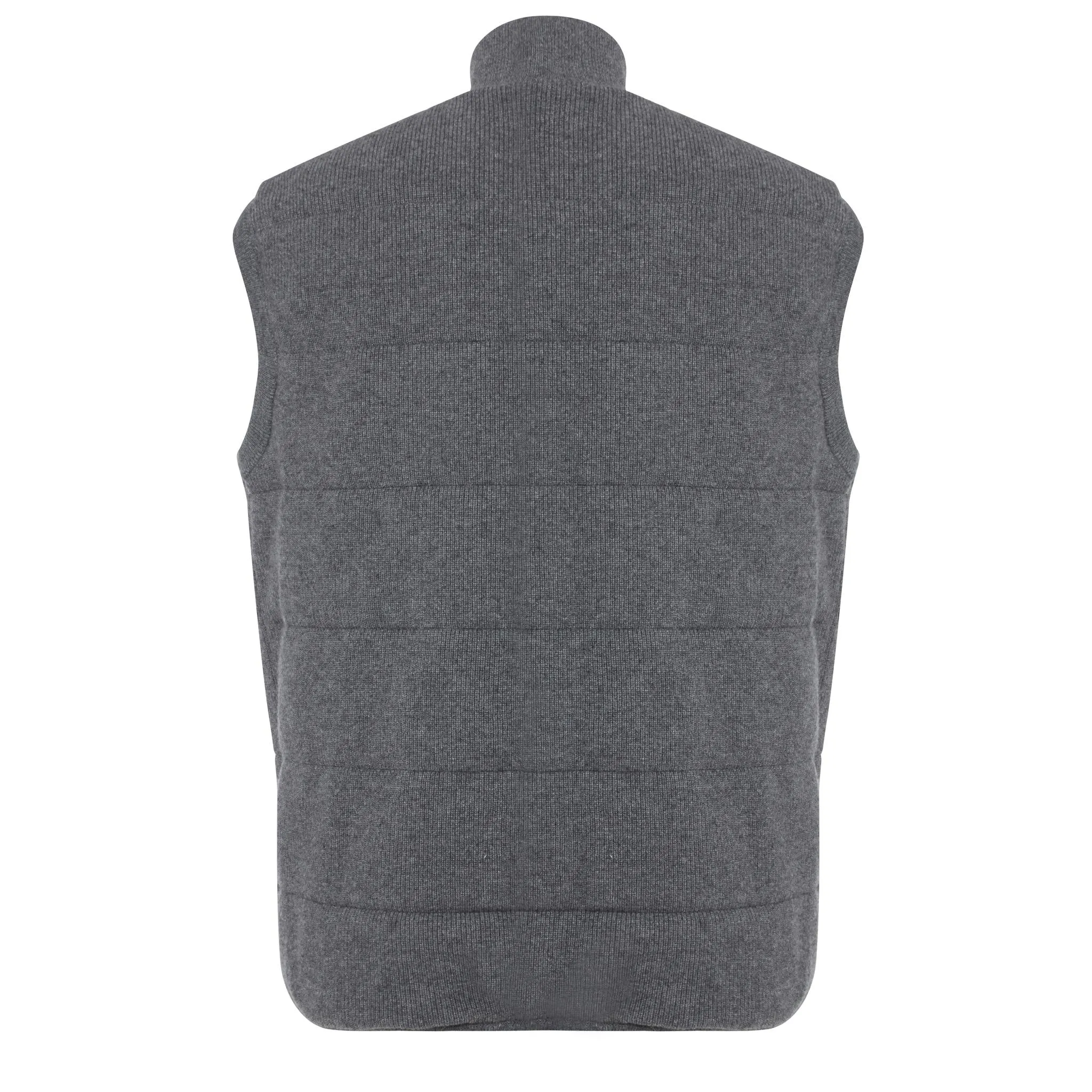 Gilet in lana e cashmere grigio