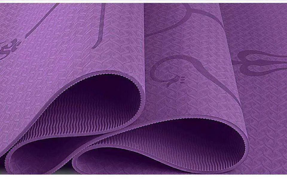 High Quality Aesthetic Yoga Mat with Position Line