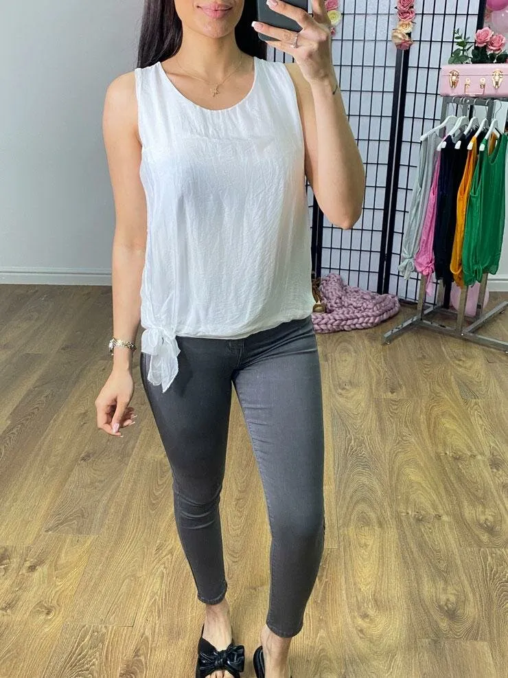 Isabel Silk Double Layer Vest Top