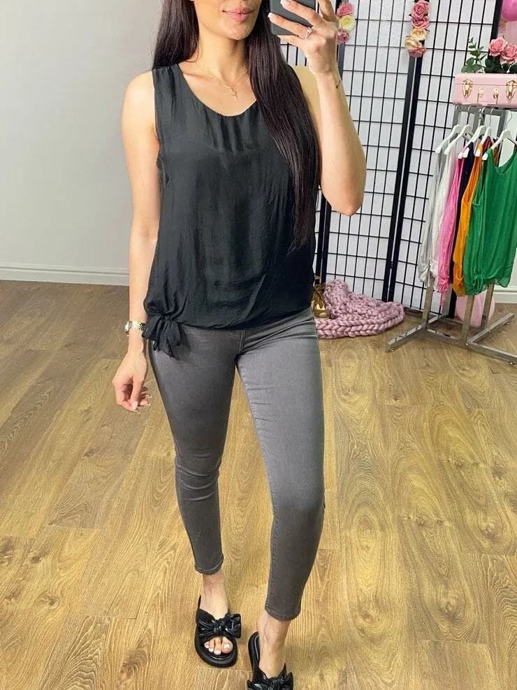 Isabel Silk Double Layer Vest Top