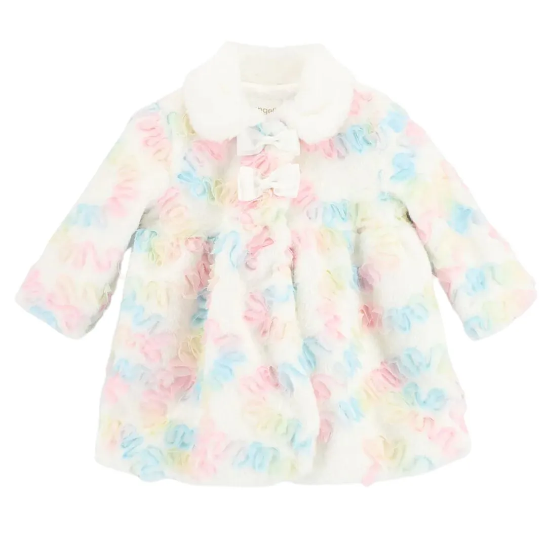 Ivory 'Harmony Pastel' Baby Faux Fur Coat