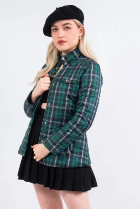 J. Crew Tartan Padded Coat
