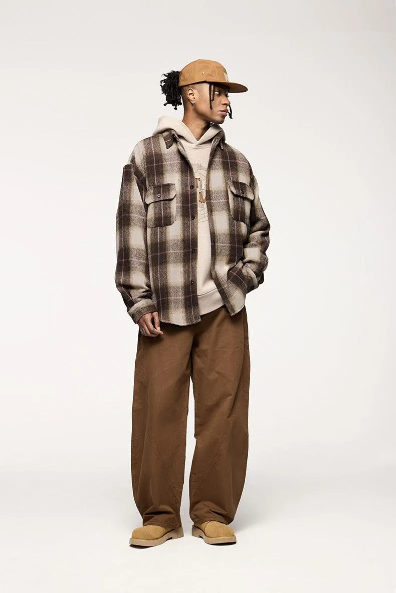 Japanese Style Retro Suede Shirt Coat – Lightweight Workwear Inspired Cardigan