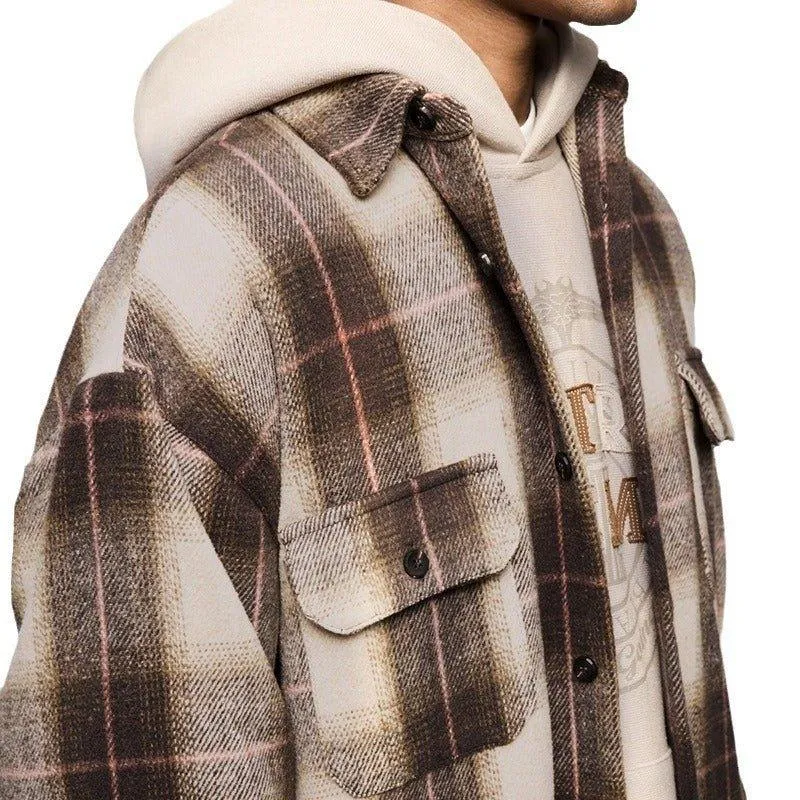 Japanese Style Retro Suede Shirt Coat – Lightweight Workwear Inspired Cardigan