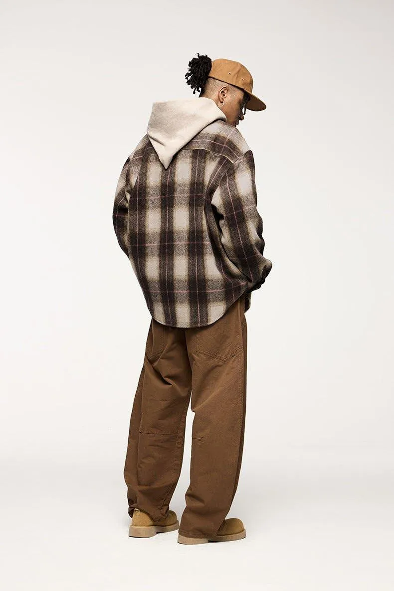 Japanese Style Retro Suede Shirt Coat – Lightweight Workwear Inspired Cardigan