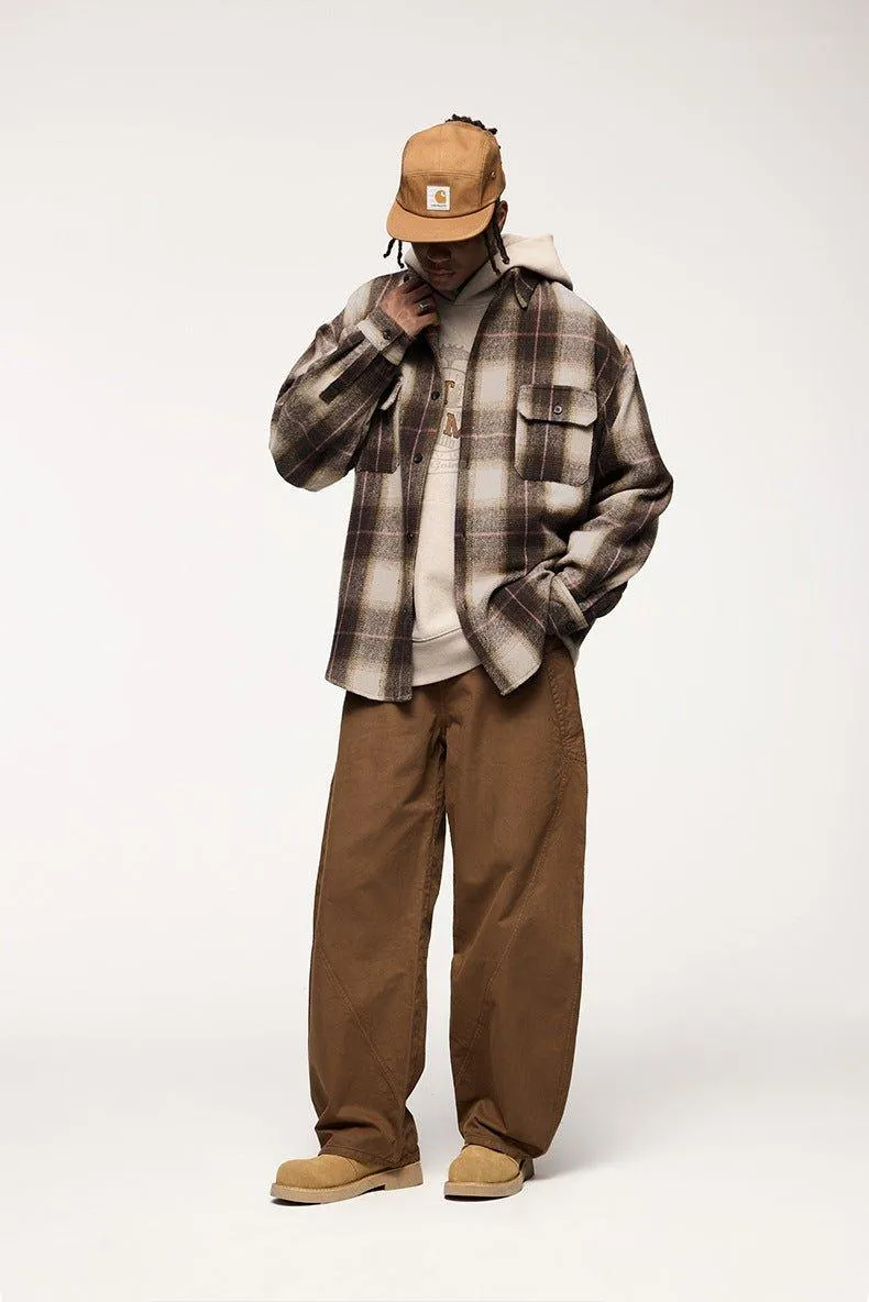 Japanese Style Retro Suede Shirt Coat – Lightweight Workwear Inspired Cardigan