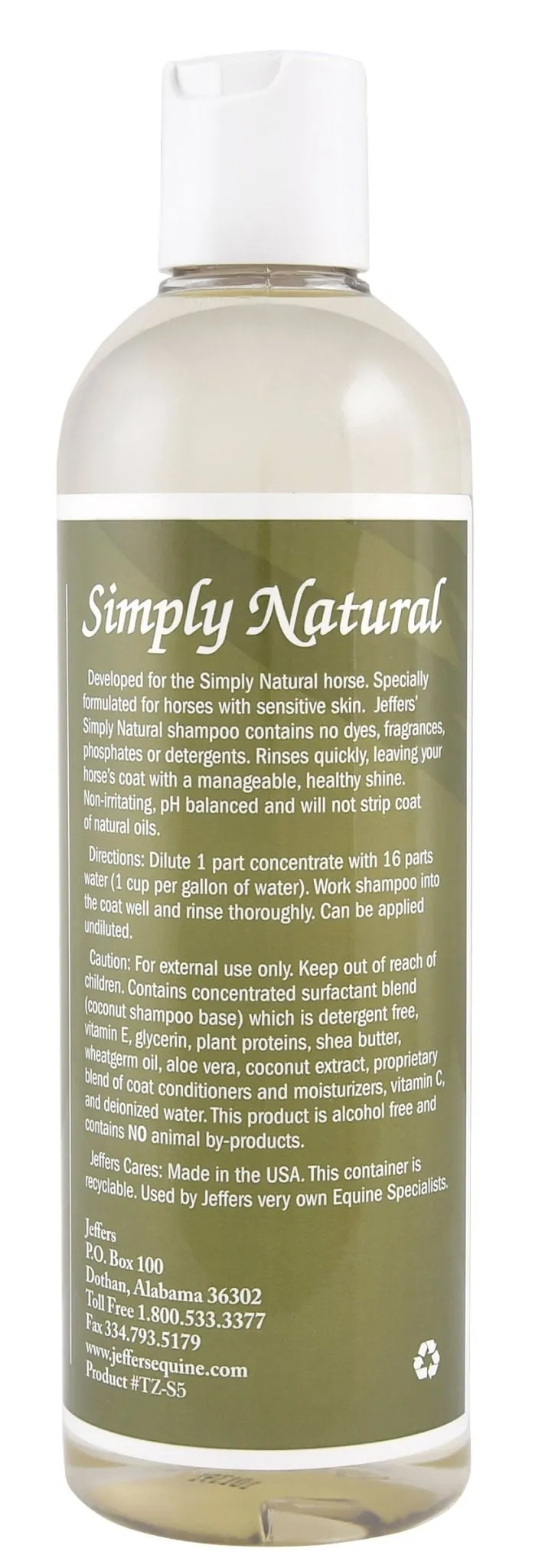Jeffers Simply Natural Shampoo for Horses