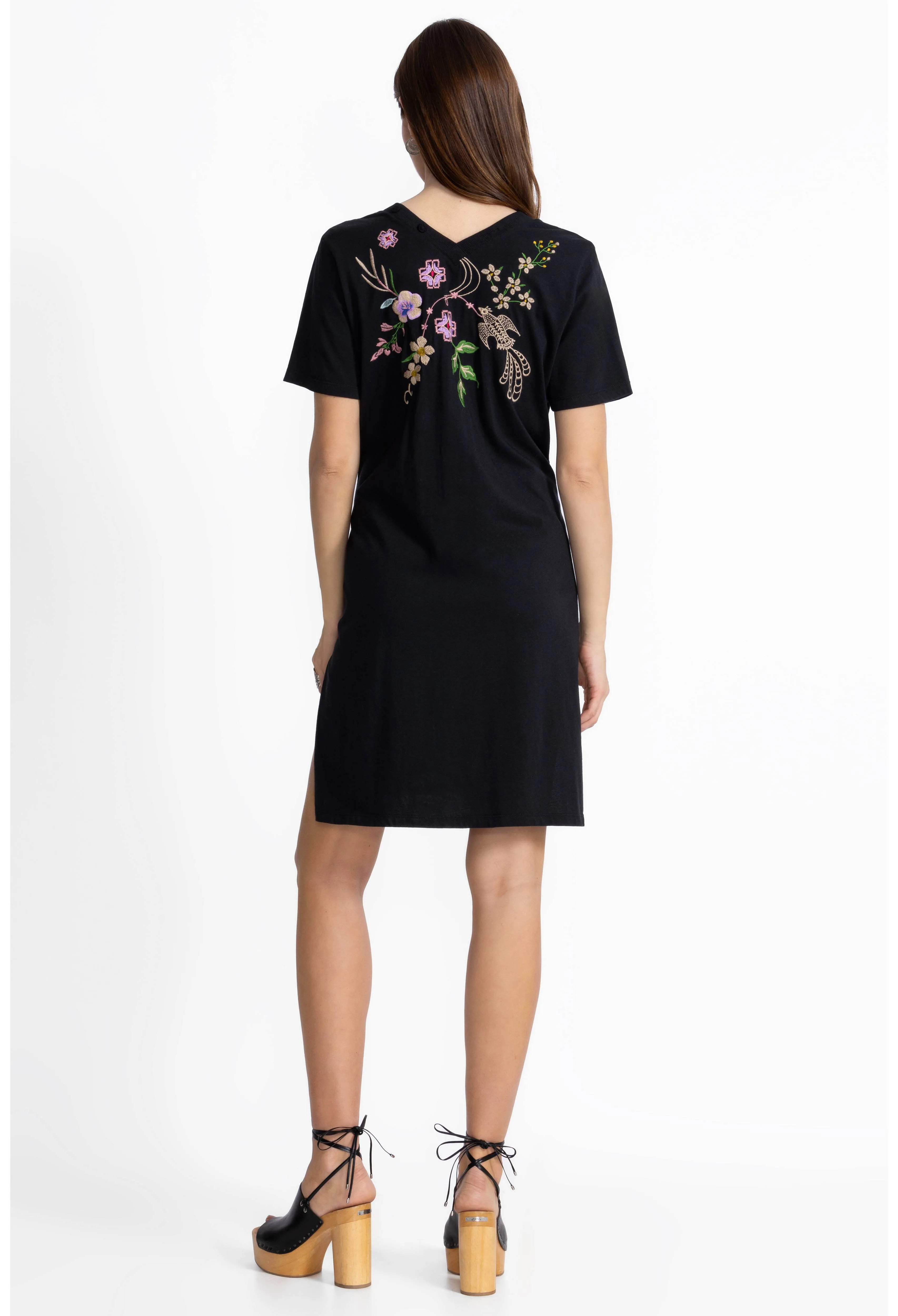Johnny Was Button Neck Knit Dress