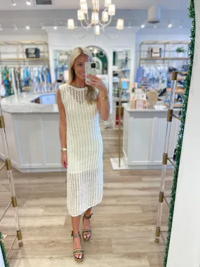 Knit Midi Dress Ivory