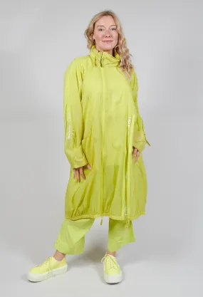 Lightweight Longline Coat with Zip in Sun
