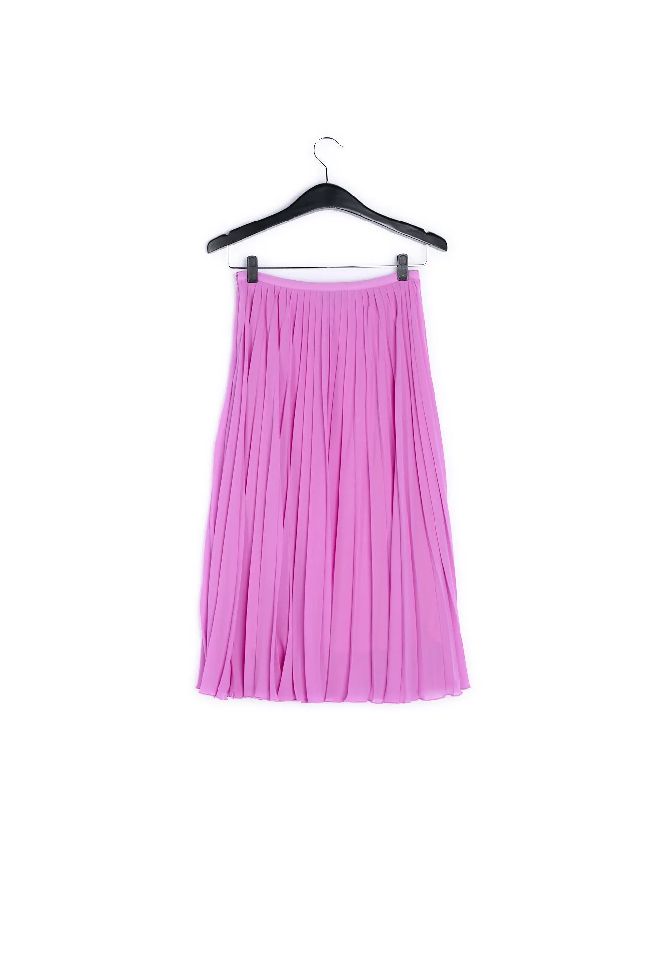 Lilac plissé midi skirt