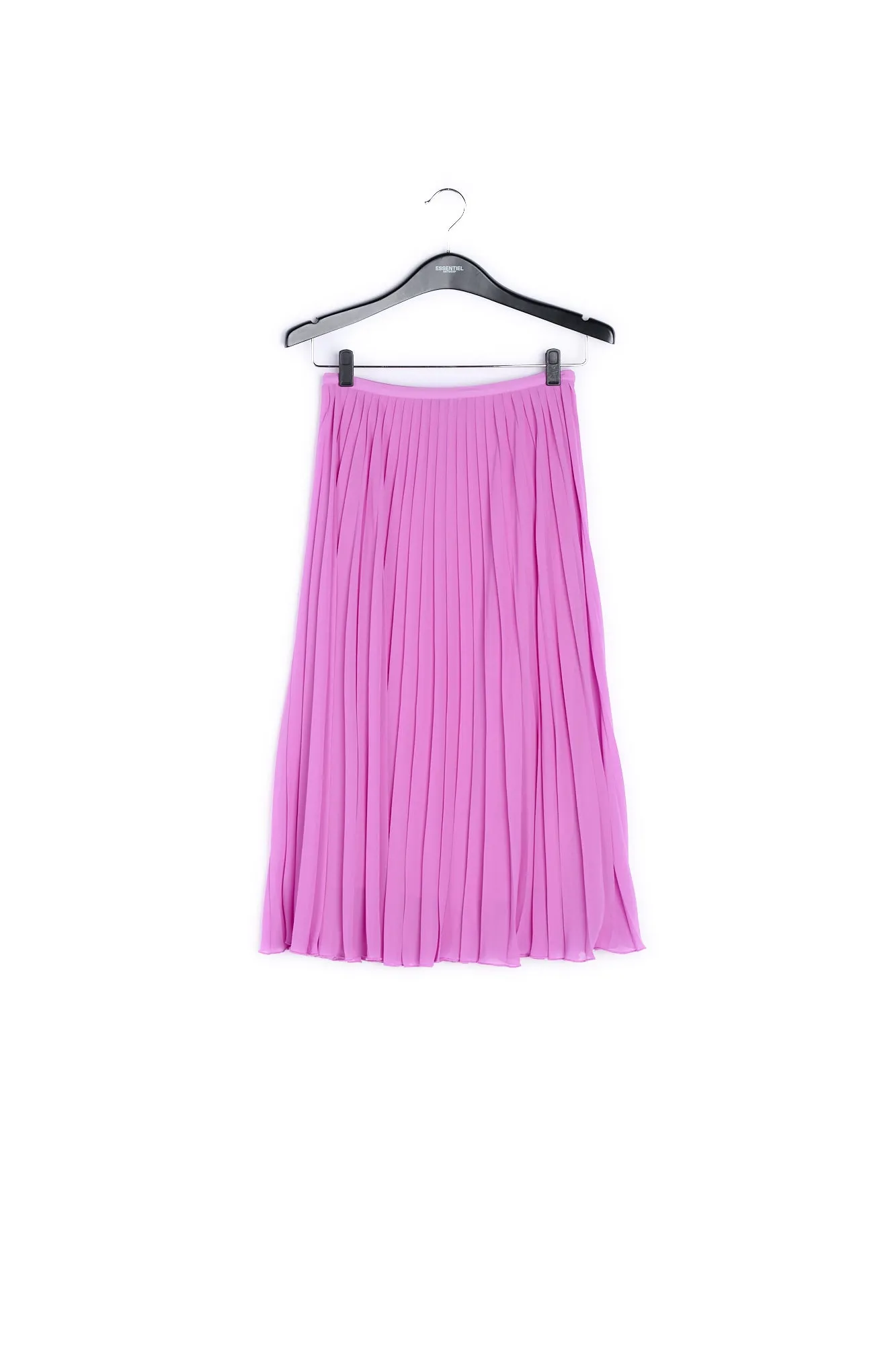 Lilac plissé midi skirt