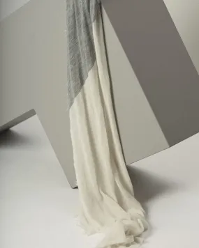 Love Duo Cashmere Scarf in Milk & Heather Grey
