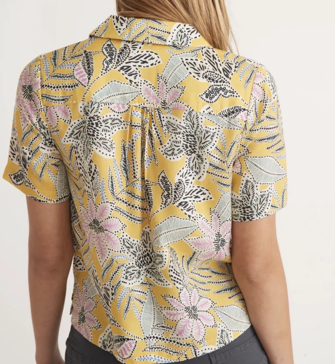Lucy Short Sleeve Resort Shirt - Bamboo Floral