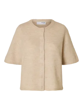 Lulu 2/4 Knit Cardigan - Birch Melange
