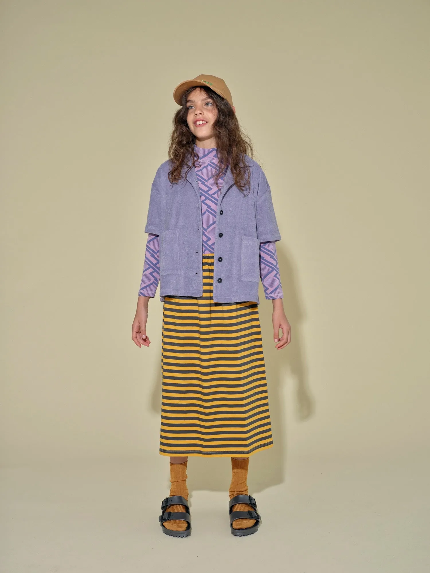 Midi Skirt - Sunflower Stripe