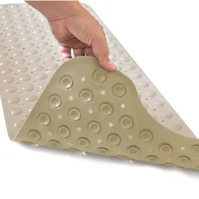 Non slip Extra Soft Eco friendly PVC Bath mat (100 x 40 cm, Cream Soft bubble)