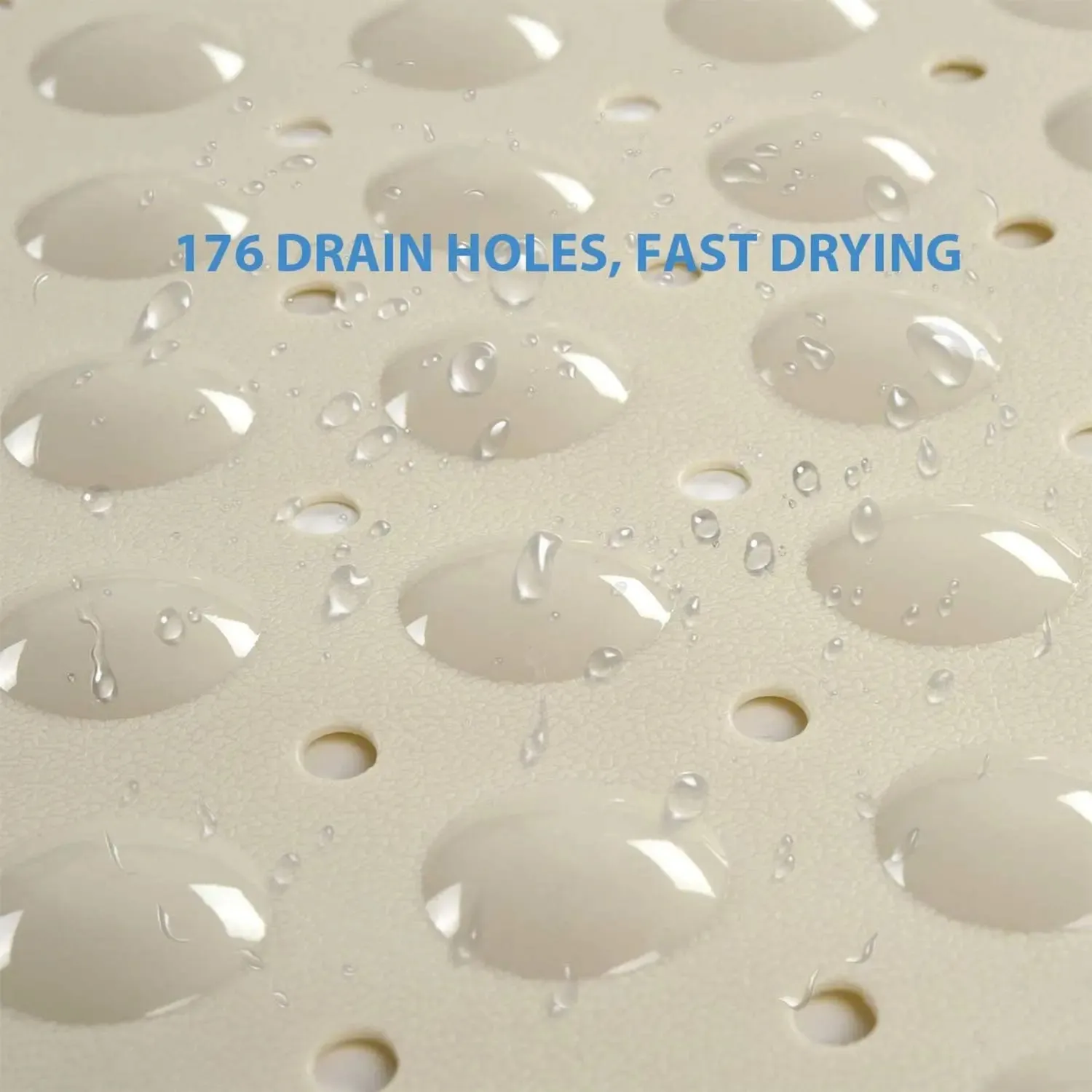 Non slip Extra Soft Eco friendly PVC Bath mat (100 x 40 cm, Cream Soft bubble)