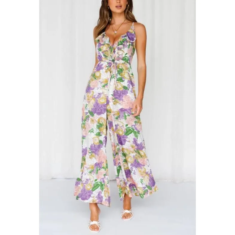 ONE & ONLY COLLECTIVE Floral  Print Cami Wide-leg Jumpsuit 62421B01