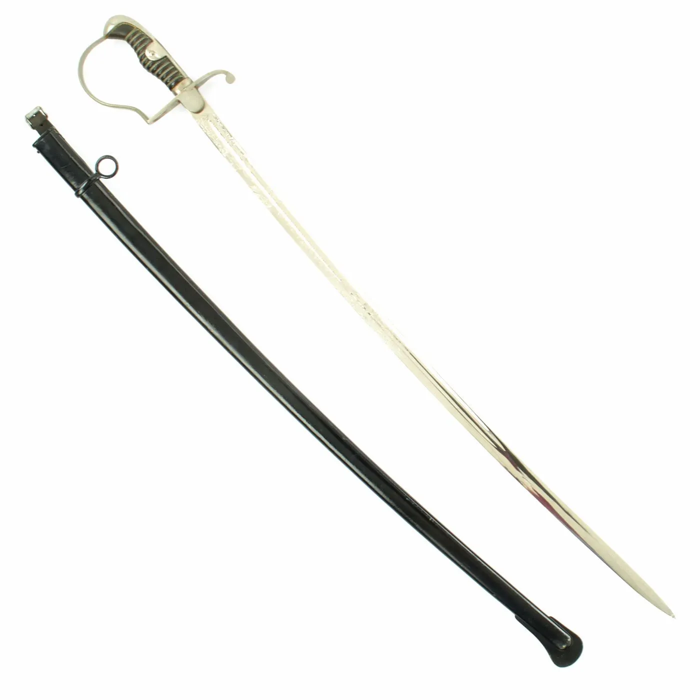 Original Imperial German WWI Etched 4th Guards Field Artillery NCO Dove's Head Sword by W.K. & C.