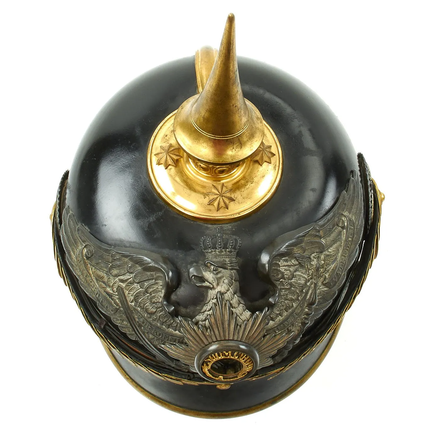 Original Imperial German WWI Prussian Garde du Corps Pickelhaube Helmet with Chin Strap by Depaheg