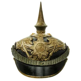 Original Imperial German WWI Prussian Garde du Corps "Extra" Grade Pickelhaube Helmet with Chin Strap