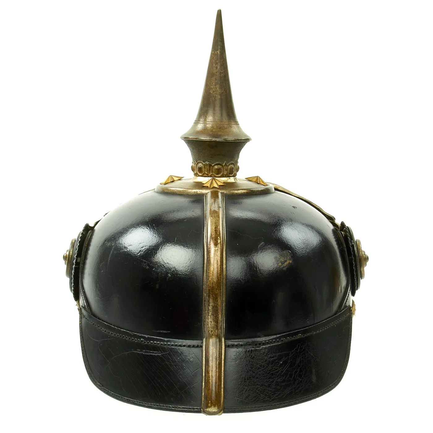 Original Imperial German WWI Prussian Garde du Corps "Extra" Grade Pickelhaube Helmet with Chin Strap