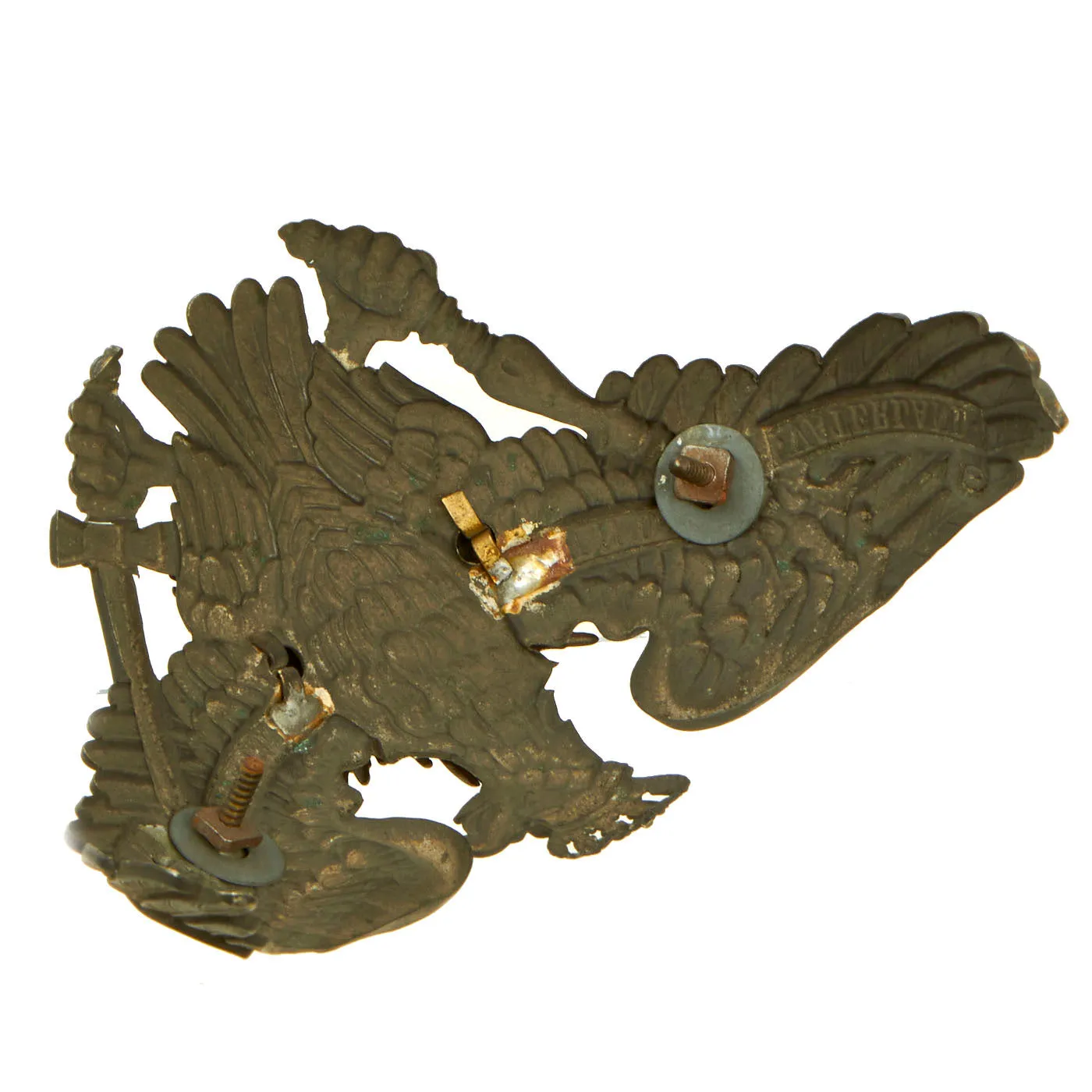 Original Imperial German WWI Prussian Garde Korps Officer Wappen Helmet Plate - SUUM CUIQUE