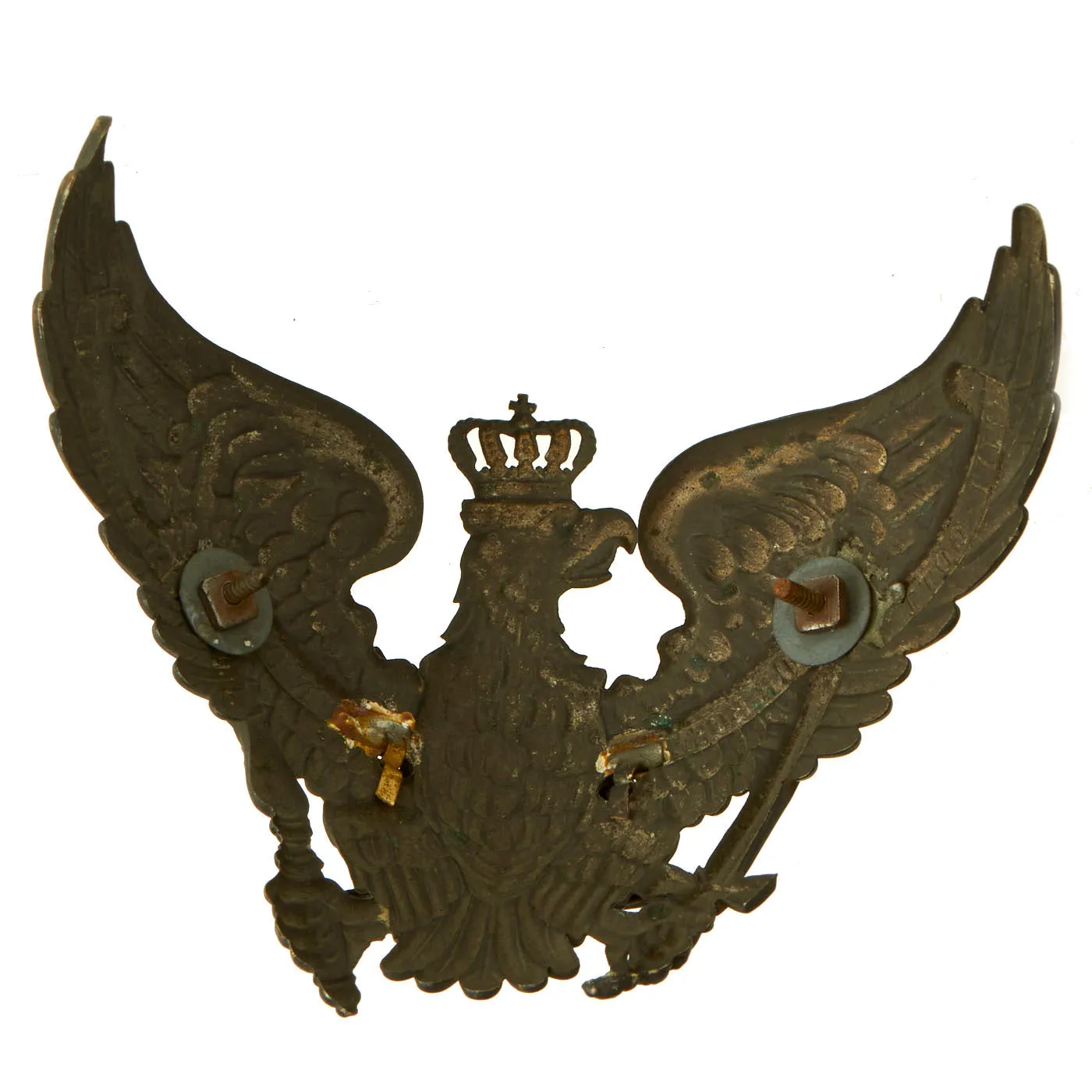 Original Imperial German WWI Prussian Garde Korps Officer Wappen Helmet Plate - SUUM CUIQUE