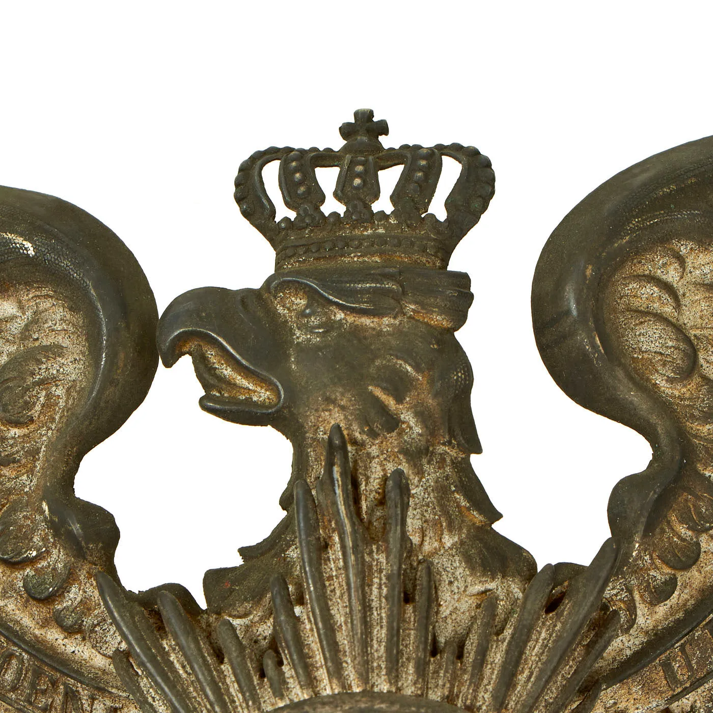 Original Imperial German WWI Prussian Garde Korps Officer Wappen Helmet Plate - SUUM CUIQUE