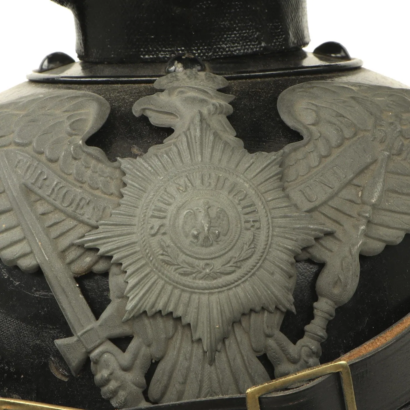 Original Imperial German WWI Prussian M1915 Other Ranks Garde Ulanen Tschapka with Repro Parts