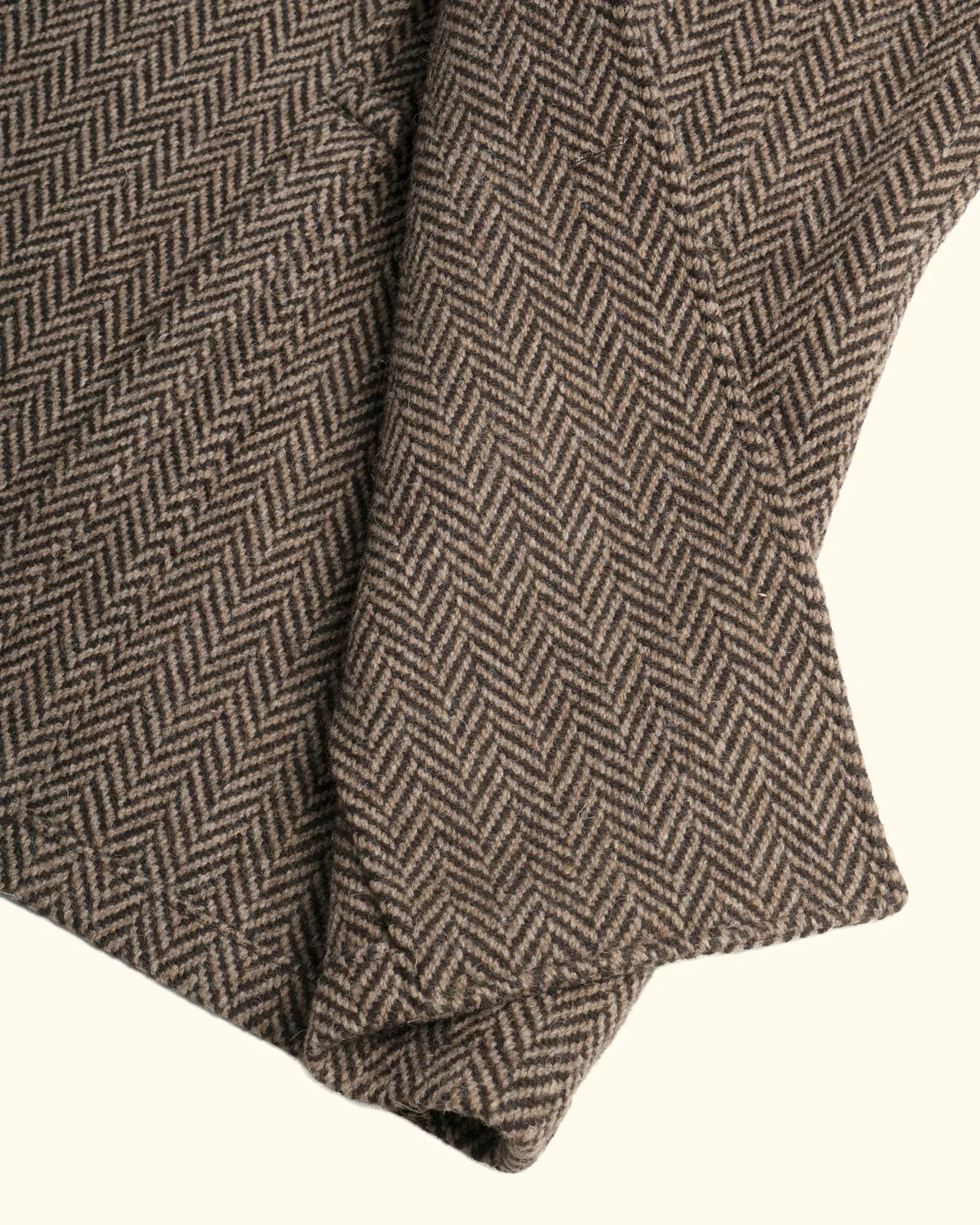 PML Balmacaan overcoat brown herringbone