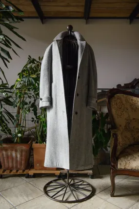 PML Lady Balmacaan overcoat lightgray alpaca herringbone_ MTO