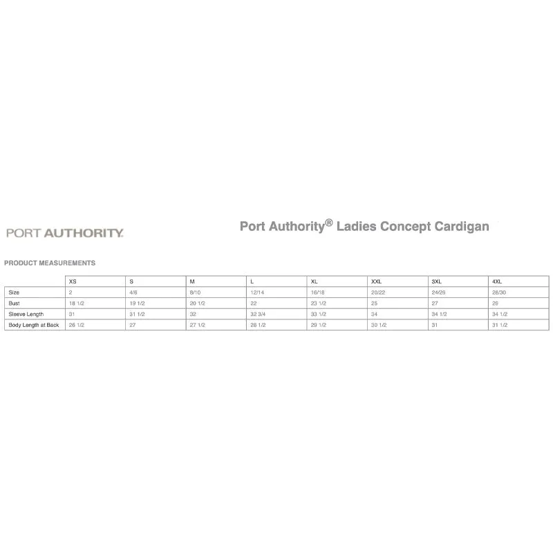Port Authority Ladies Concept Open Cardigan - Black