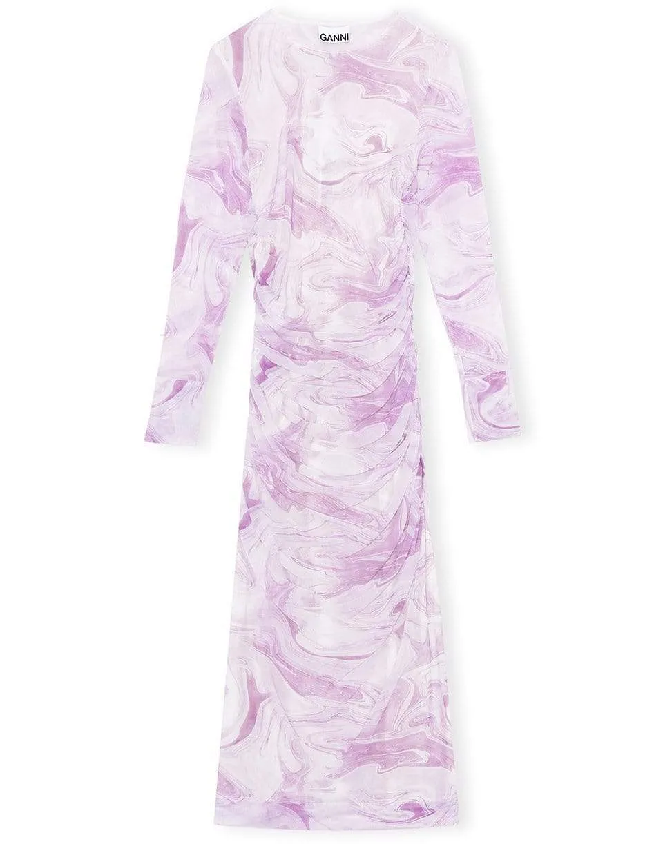 Printed Mesh Dress